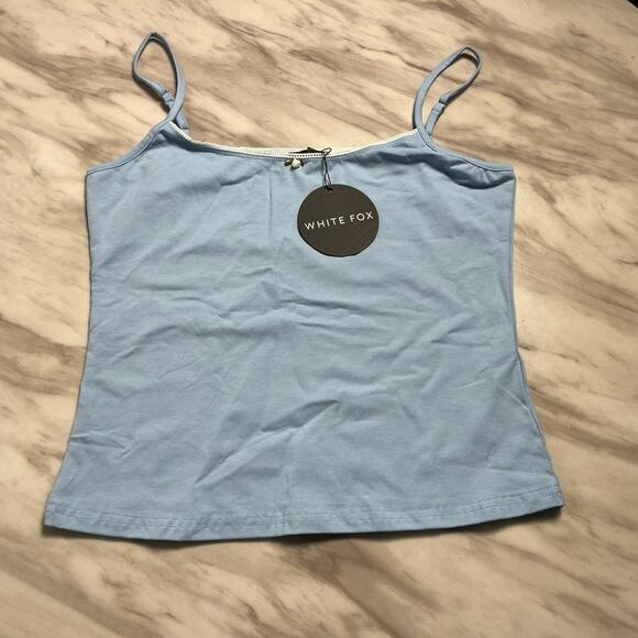 White Fox No Flaws Cami Top Dusty Blue Size XL - Picture 2 of 6